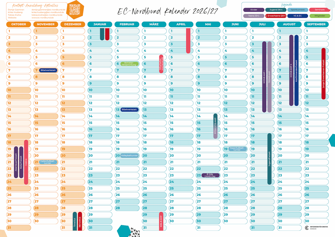 EC-Nordbund Kalender 2026/27 Kalender 2026/27